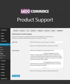 WooCommerce Product Support